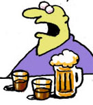 One bourbon, one scotch and one beer